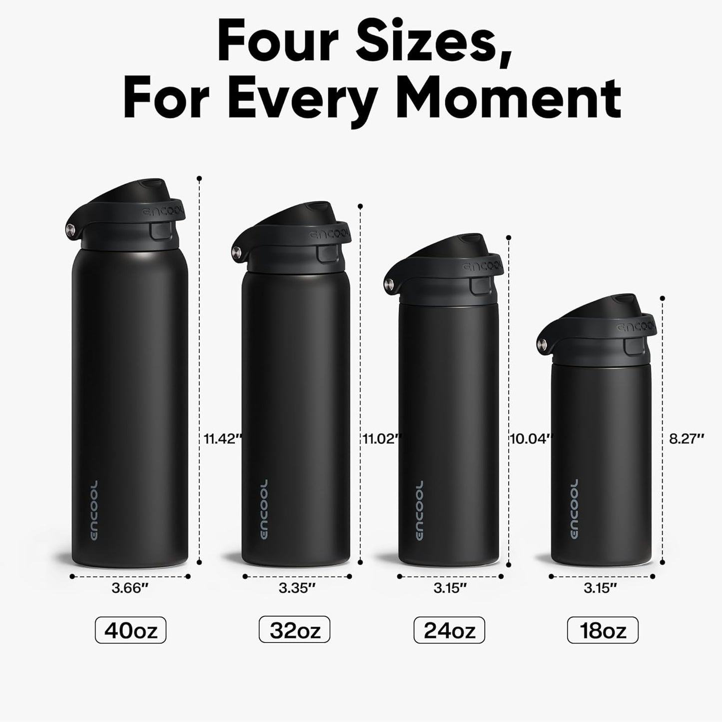 Leakproof Insulated Water Bottle with Straw Dual-Sip Water Bottle Bag-Safe Design for Work, Commute & Gym – Keeps Drinks Cold All Day, 24 oz, Clay Grey - Colors B