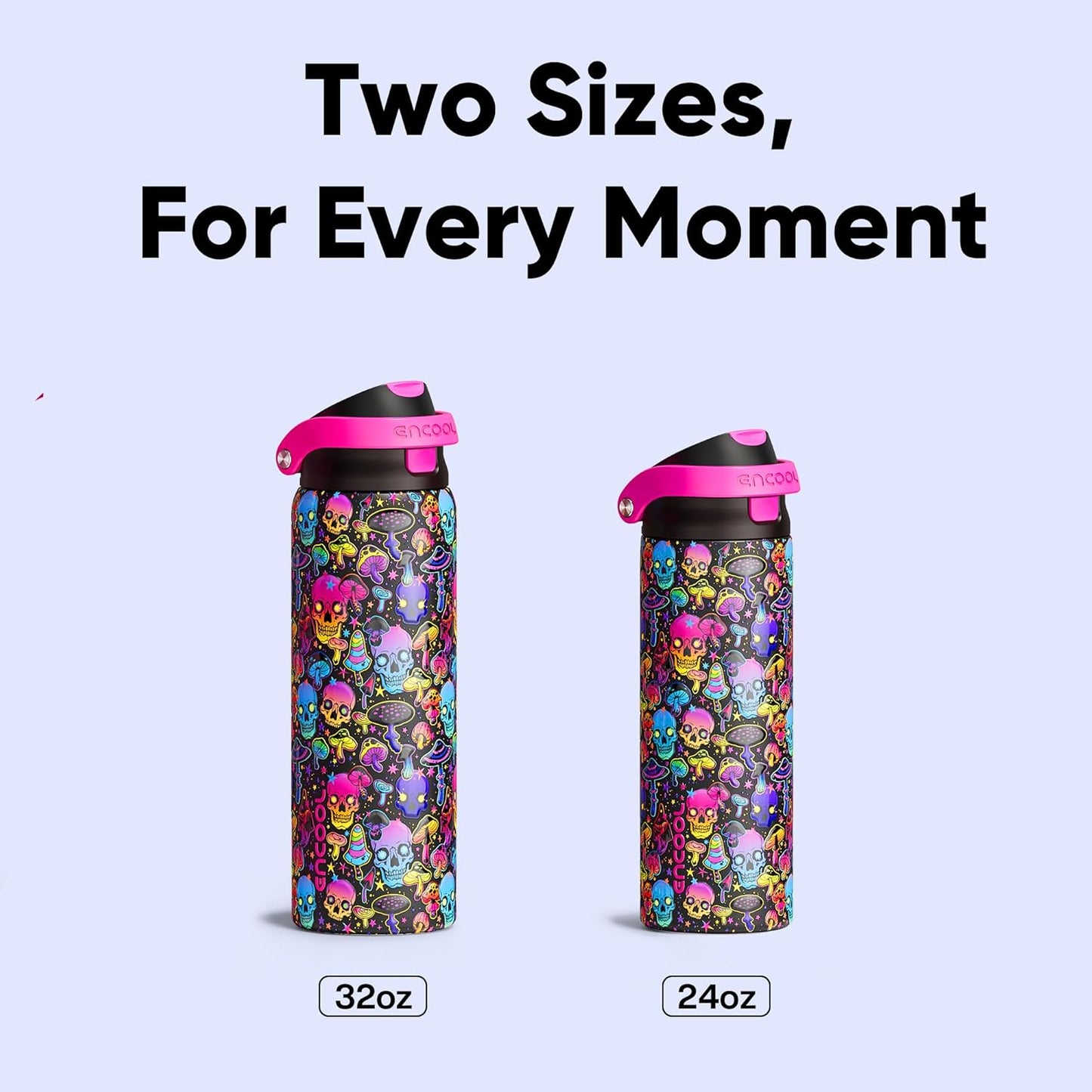 Leakproof Insulated Water Bottle with Straw Dual-Sip Water Bottle Bag-Safe Design for Work, Commute & Gym – Keeps Drinks Cold All Day, 24 oz, Clay Grey - Colors B