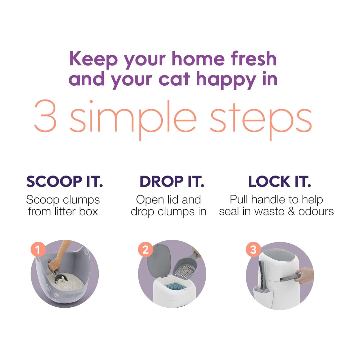 Style Cat Litter Disposal Pail with 14 ft Standard Refill
