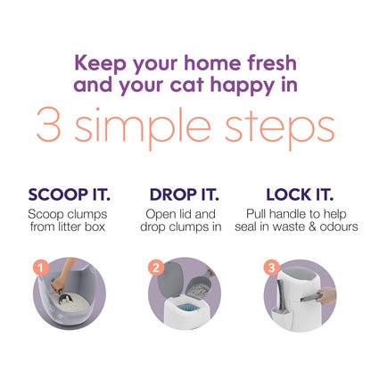 Style Cat Litter Disposal Pail with 14 ft Standard Refill