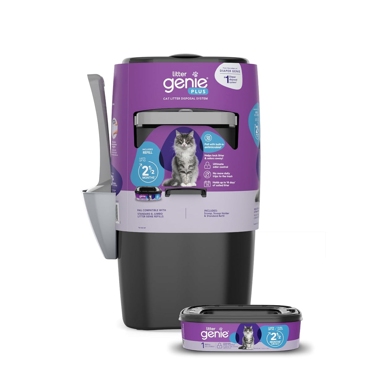 Style Cat Litter Disposal Pail with 14 ft Standard Refill