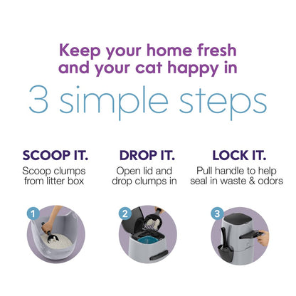 Style Cat Litter Disposal Pail with 14 ft Standard Refill