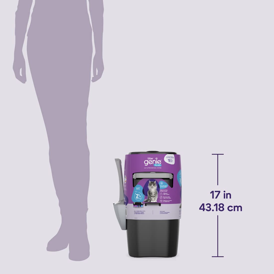 Style Cat Litter Disposal Pail with 14 ft Standard Refill