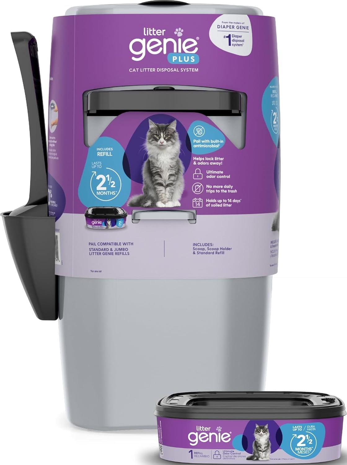 Style Cat Litter Disposal Pail with 14 ft Standard Refill