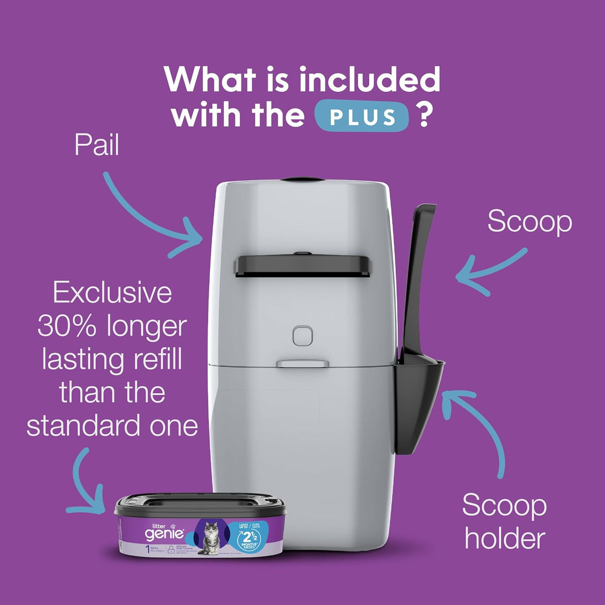 Style Cat Litter Disposal Pail with 14 ft Standard Refill
