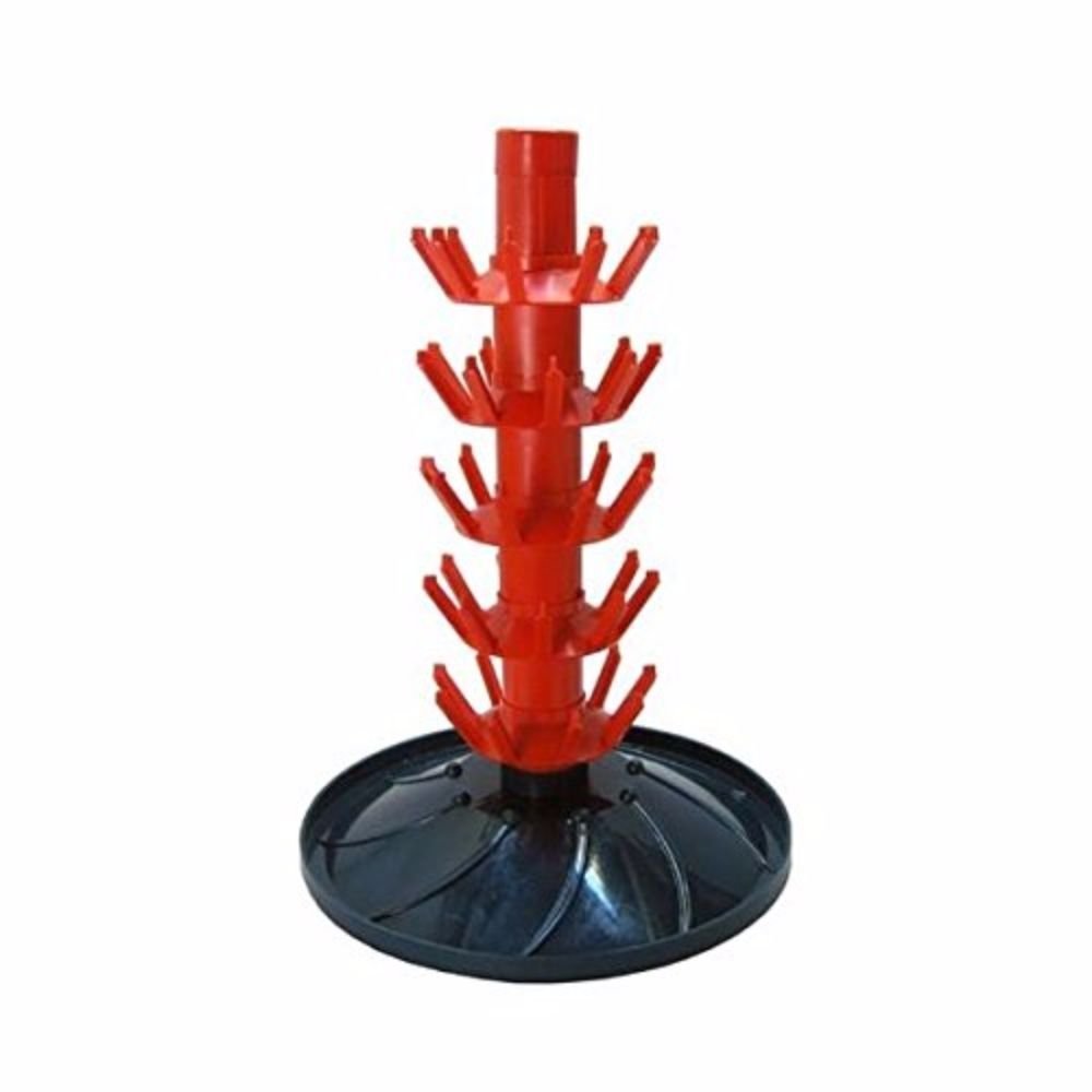 45-Bottle Drying Tree | Countertop Wine Bottle Drying Rack with Drainage Tray & Carry Handle – Compact, Stackable Bottle Drainer for Sanitized Bottles | Multicolor | Made in Italy