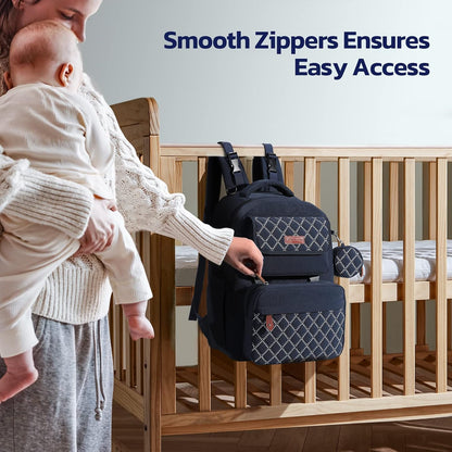Large Diaper Bag,29L-45L Expandable Diaper Bag Backpack for 2 Kids/Twins Baby Stuff, with Removable Cross Body Bottle Bag for Mom/Dad, Stylish Baby Bag Gift for Boys/Girl-Pink