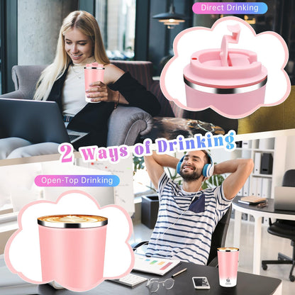 17oz Insulated Travel Coffee Mug with Flip Lid ¨C Leakproof Stainless Steel Insulated Coffee Tumblers, Reusable Coffee Cup for Hot & Cold Drinks, Perfect for Camping & On-the-Go