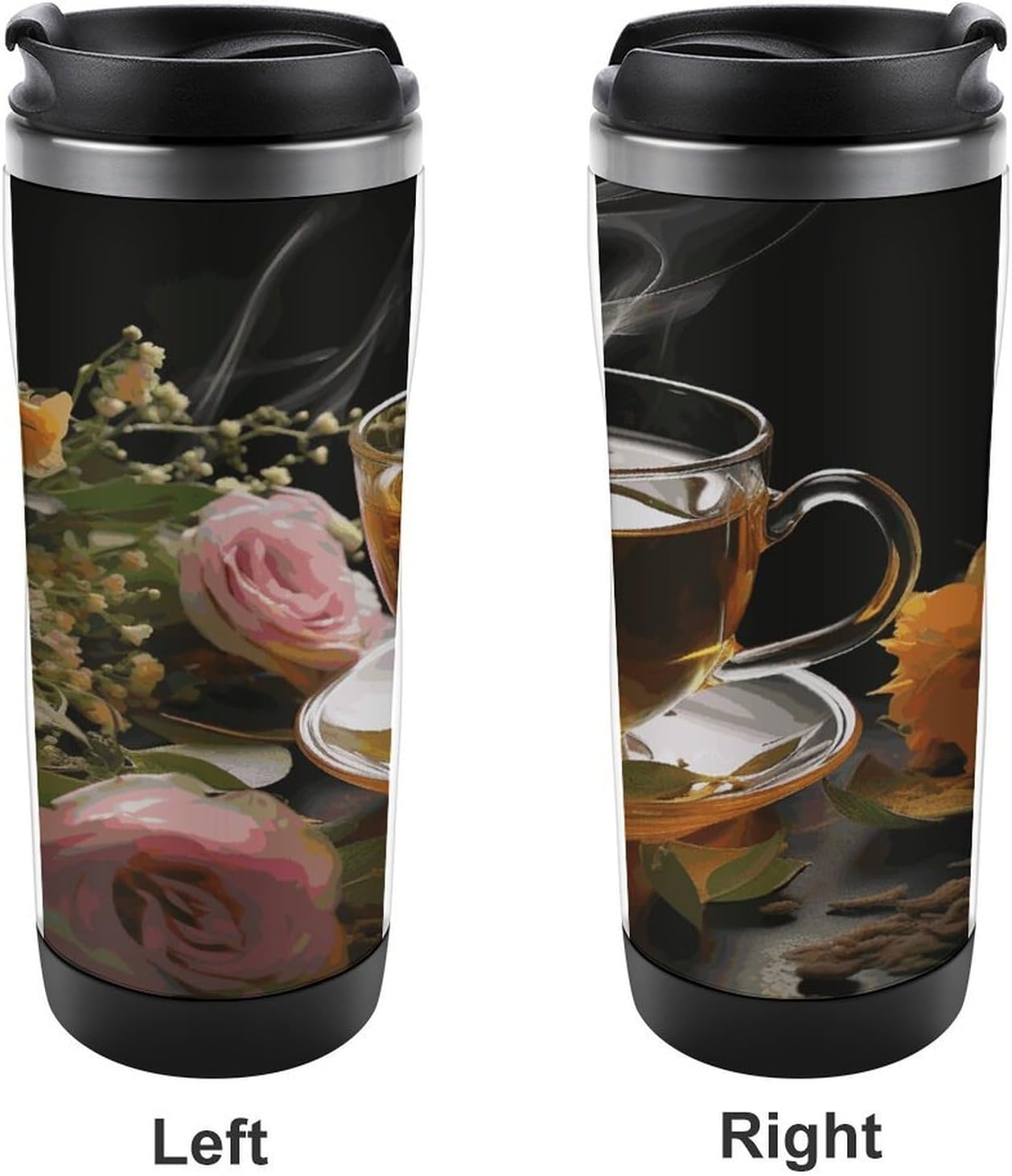 13oz Insulated Travel Coffee Mug Reusable Coffee Cup Water Bottle | Cup of Tea Travel Mug with Leak Proof Lid Double Wall Stainless Steel Coffee Tumbler Personalized Gift