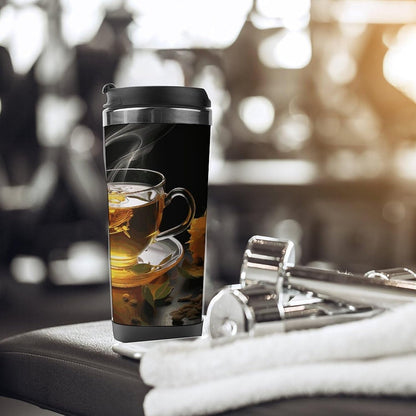 13oz Insulated Travel Coffee Mug Reusable Coffee Cup Water Bottle | Cup of Tea Travel Mug with Leak Proof Lid Double Wall Stainless Steel Coffee Tumbler Personalized Gift