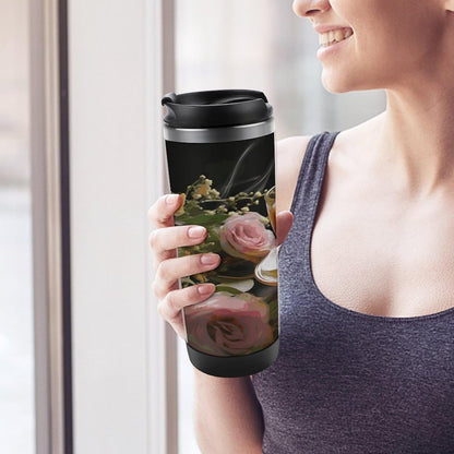 13oz Insulated Travel Coffee Mug Reusable Coffee Cup Water Bottle | Cup of Tea Travel Mug with Leak Proof Lid Double Wall Stainless Steel Coffee Tumbler Personalized Gift