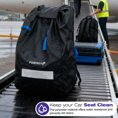 Car Seat Travel Bag for Airplane, Padded Gate Check Backpack Straps