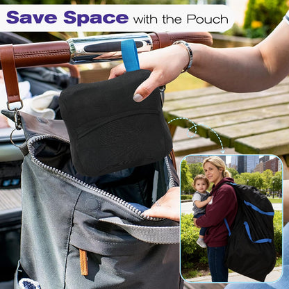Car Seat Travel Bag for Airplane, Padded Gate Check Backpack Straps