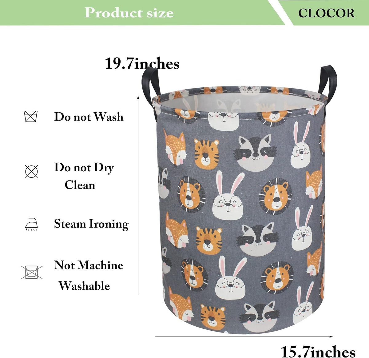Collapsible Round Laundry Hamper/Large Storage Basket/Room Decor (White check)