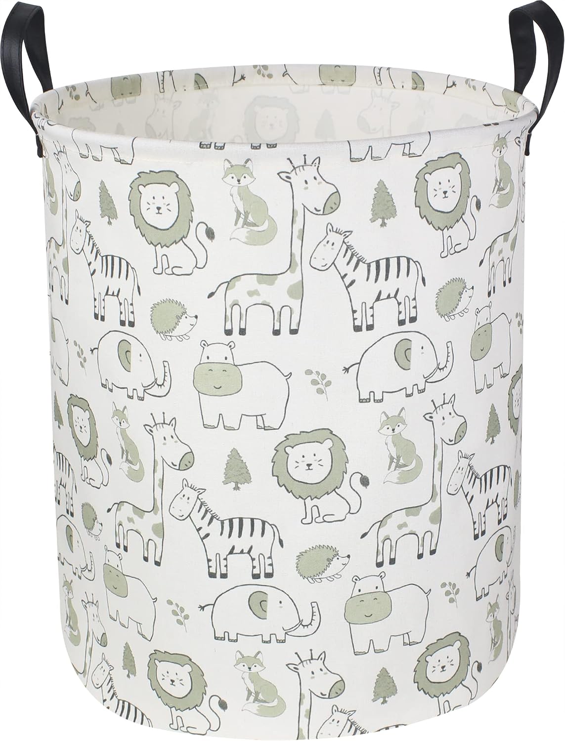 Collapsible Round Laundry Hamper/Large Storage Basket/Room Decor (White check)