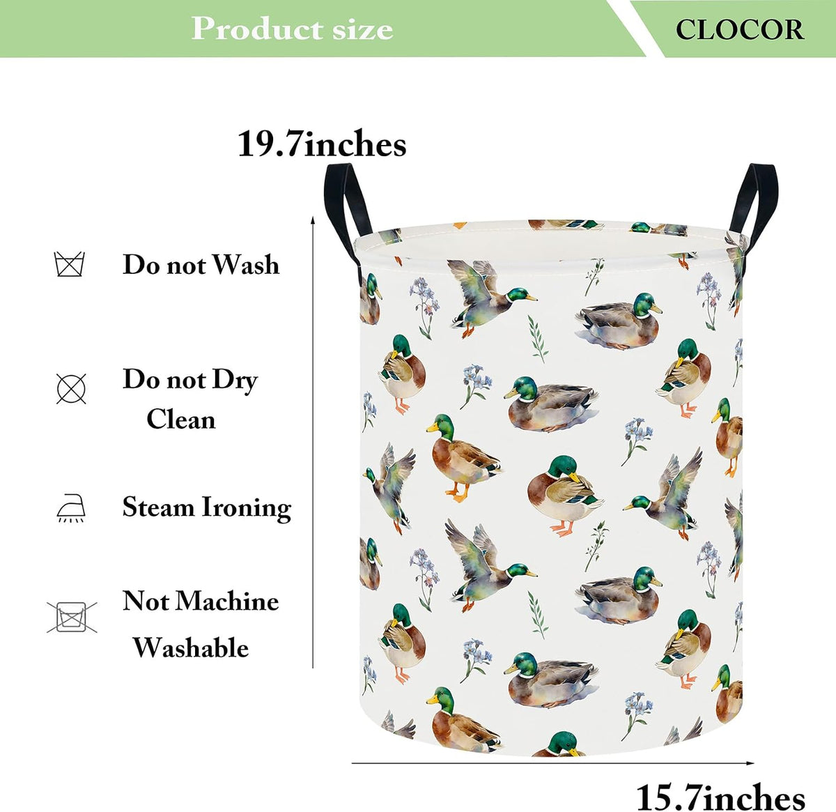 Collapsible Round Laundry Hamper/Large Storage Basket/Room Decor (White check)