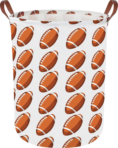 Collapsible Round Laundry Hamper/Large Storage Basket/Room Decor (White check)