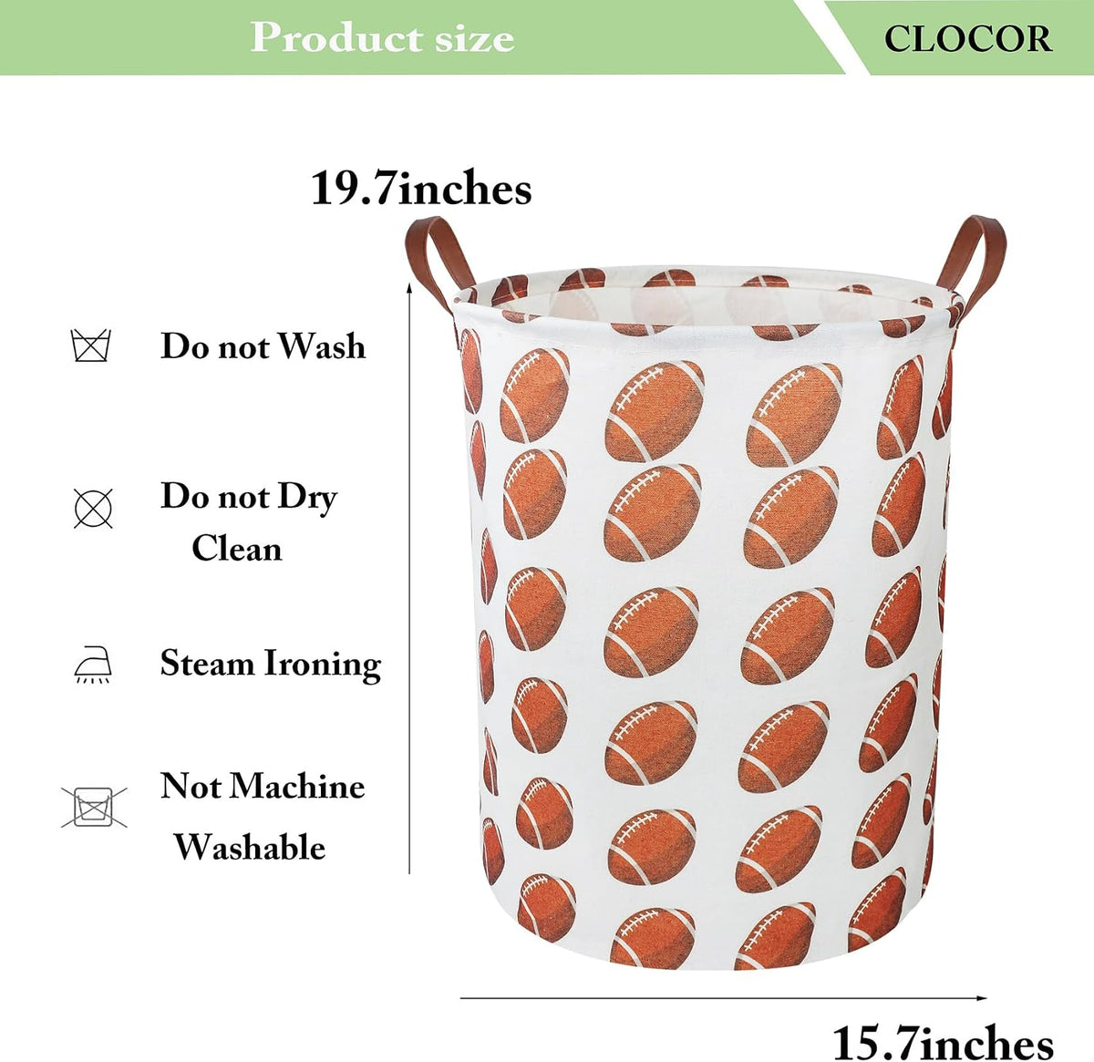 Collapsible Round Laundry Hamper/Large Storage Basket/Room Decor (White check)
