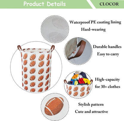Collapsible Round Laundry Hamper/Large Storage Basket/Room Decor (White check)