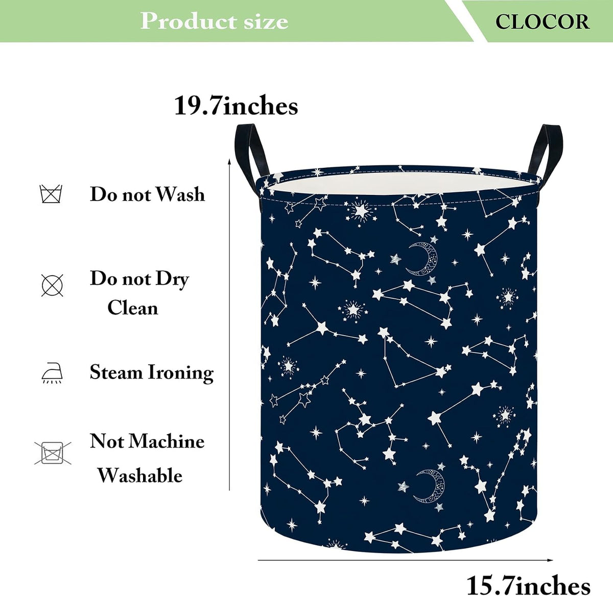 Collapsible Round Laundry Hamper/Large Storage Basket/Room Decor (White check)