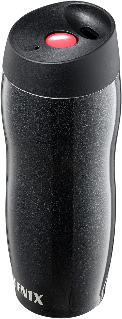 Traveller 14 oz Insulated Tumbler, Stainless Steel Travel Coffee Mug with Leak Proof Push Button Lid, Glitter Black