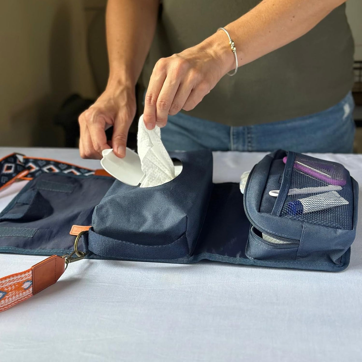 Crossbody Diaper Bag, Small Diaper Bag, Diaper and Wipes Pouch