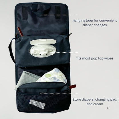 Crossbody Diaper Bag, Small Diaper Bag, Diaper and Wipes Pouch