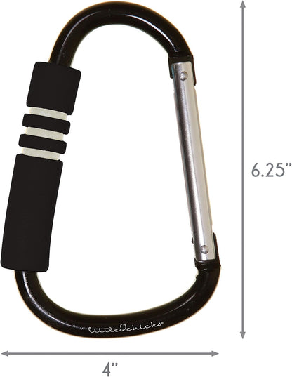 Jumbo Stroller Buggy Organizer Hooks Clip - Purse and Diaper Bag Hanger for Stroller - Suitable for Most Strollers, Wheelchairs, and Shopping Carts - 1 Pack