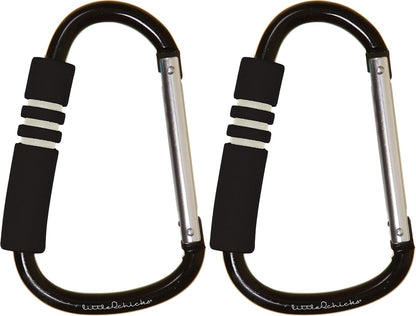 Jumbo Stroller Buggy Organizer Hooks Clip - Purse and Diaper Bag Hanger for Stroller - Suitable for Most Strollers, Wheelchairs, and Shopping Carts - 1 Pack