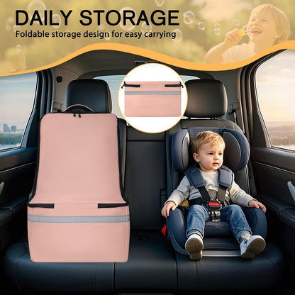 Car Seat Travel Bag for Airplane, Universal Gate Check Car Seat Bag, Padded Backpack with Waist Belt, Reflective Strips & Protective Feet, Fits Infant Convertible Booster Seats, Black