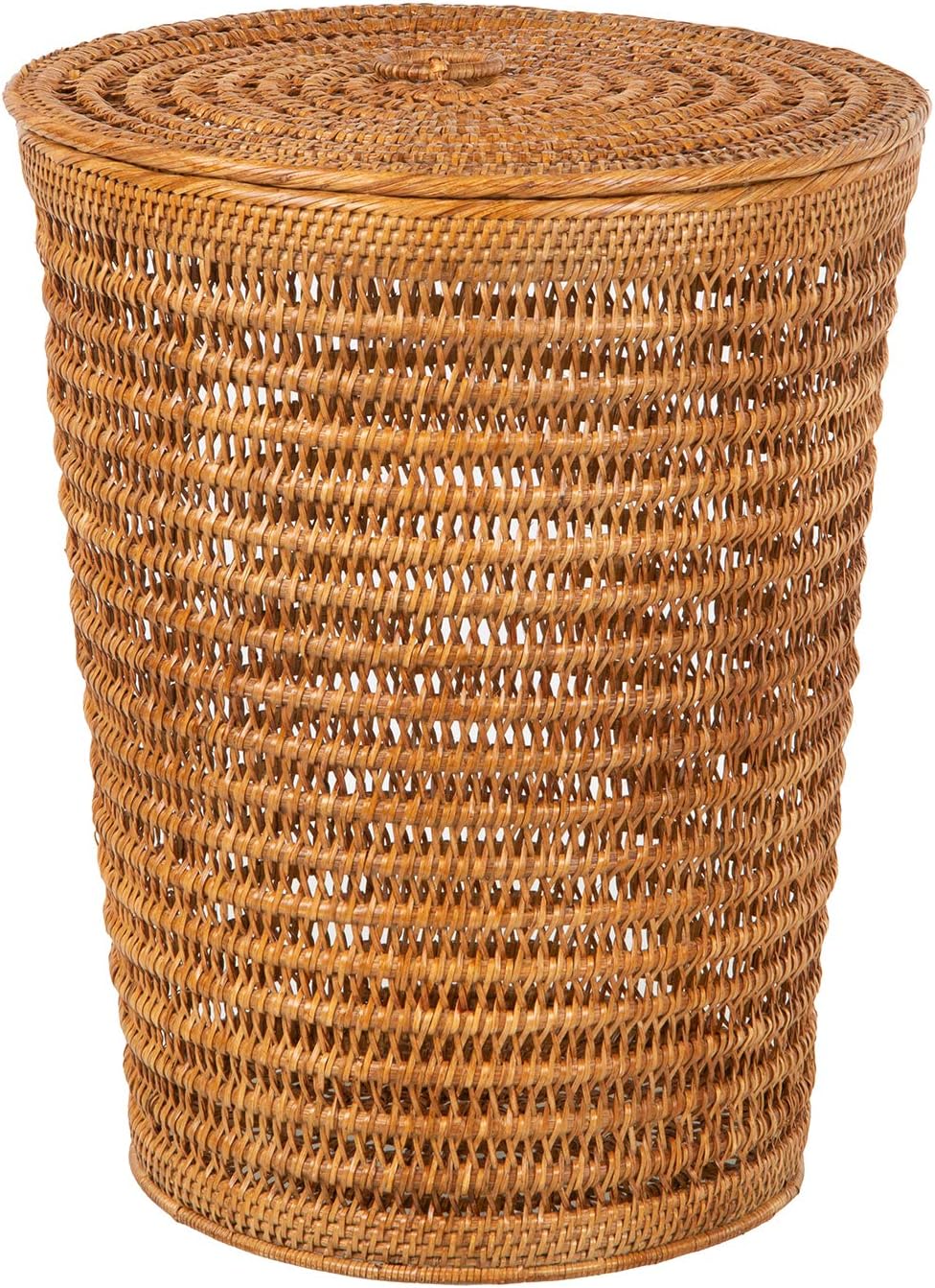 Rattan Laundry Hamper Removable Liner Clothes Basket White Wash