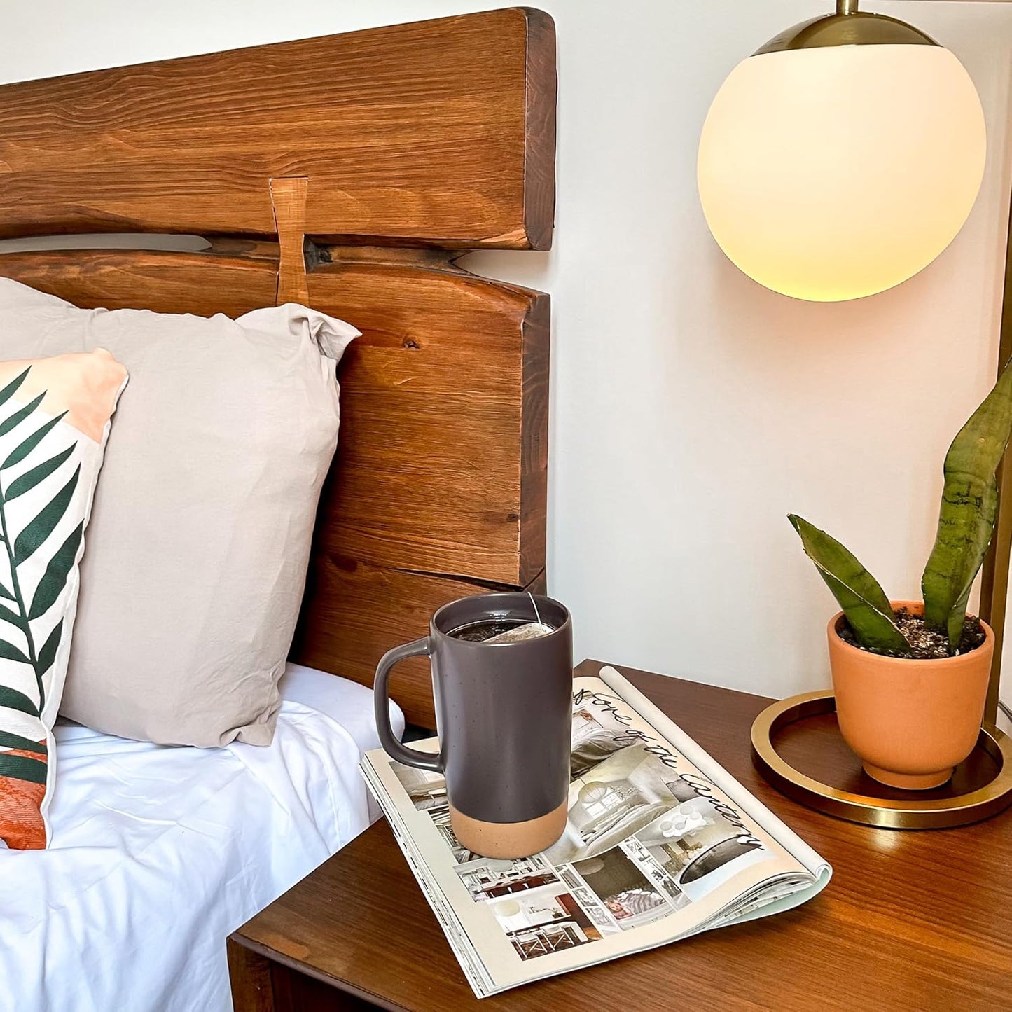 Ceramics Large Tea Mug with Loose Leaf Infuser and Ceramic Lid, 18 oz, Portable, Microwave and Dishwasher Safe, Tall Coffee Cup - Rustic Matte Ceramic Glaze, Modern Herbal Tea Strainer, Sleet