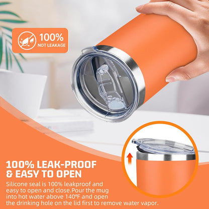 20 oz Tumbler with Lids and Straws, Stainless Steel Insulated Travel Coffee Mug, Double Wall Vacuum Insulated Tumblers, Powder Coated Coffee Tumbler for Cold & Hot Drinks (Green Tea)
