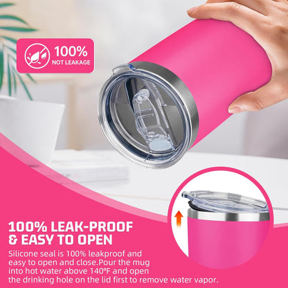 20 oz Tumbler with Lids and Straws, Stainless Steel Insulated Travel Coffee Mug, Double Wall Vacuum Insulated Tumblers, Powder Coated Coffee Tumbler for Cold & Hot Drinks (Green Tea)