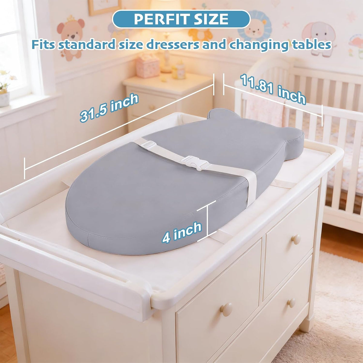 Baby Diaper Changing Pad, Wipeable Portable Baby Changing Pads for Dresser