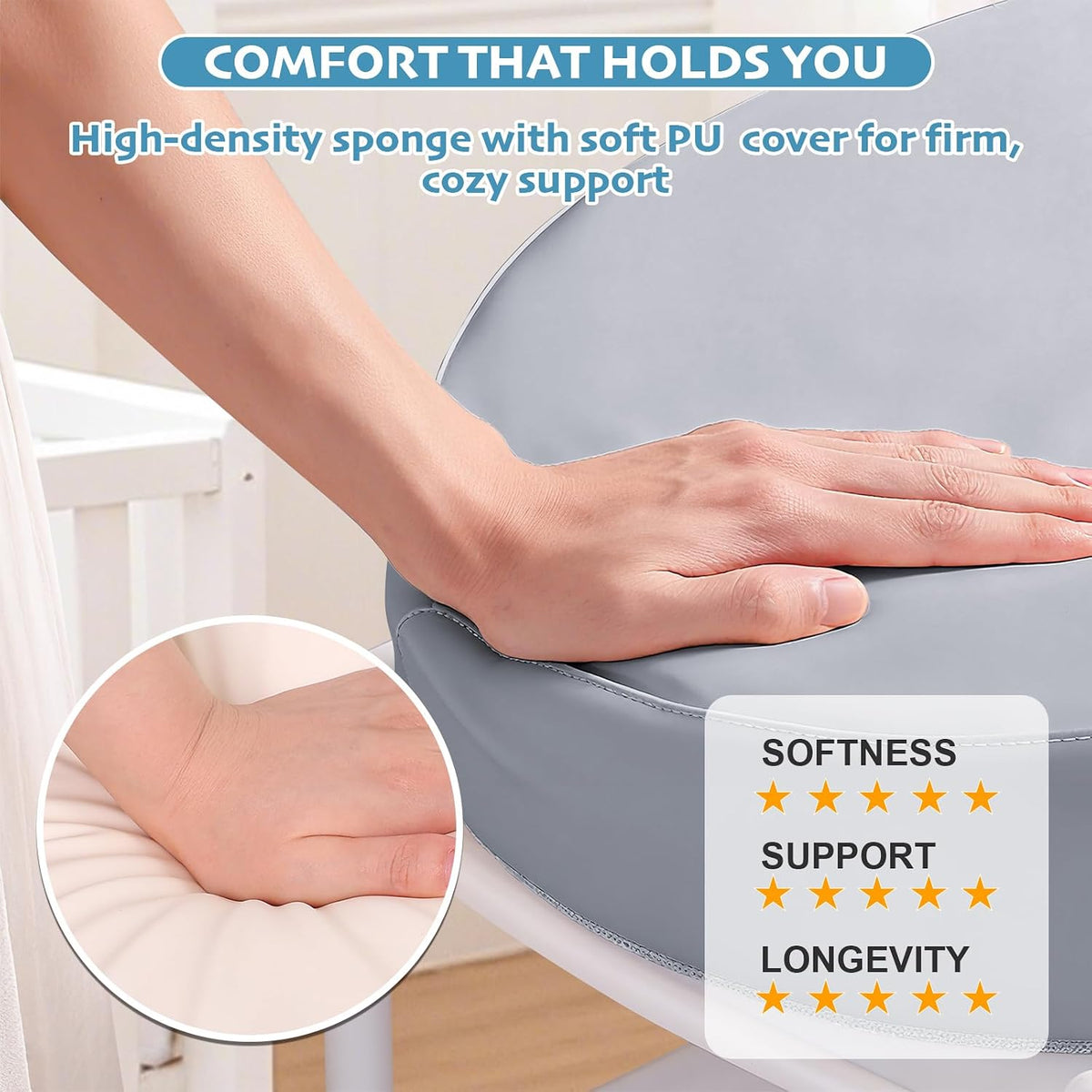 Baby Diaper Changing Pad, Wipeable Portable Baby Changing Pads for Dresser