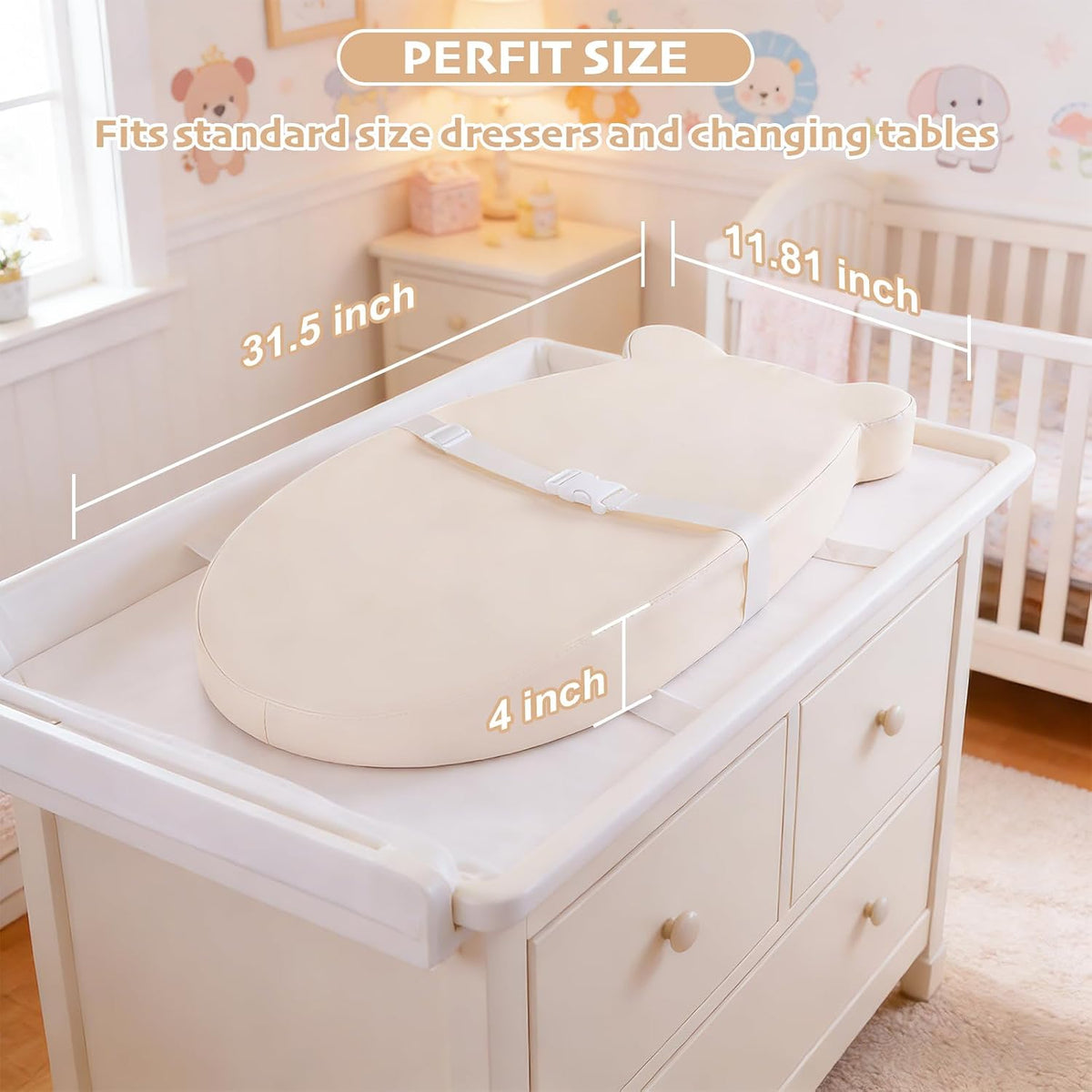 Baby Diaper Changing Pad, Wipeable Portable Baby Changing Pads for Dresser