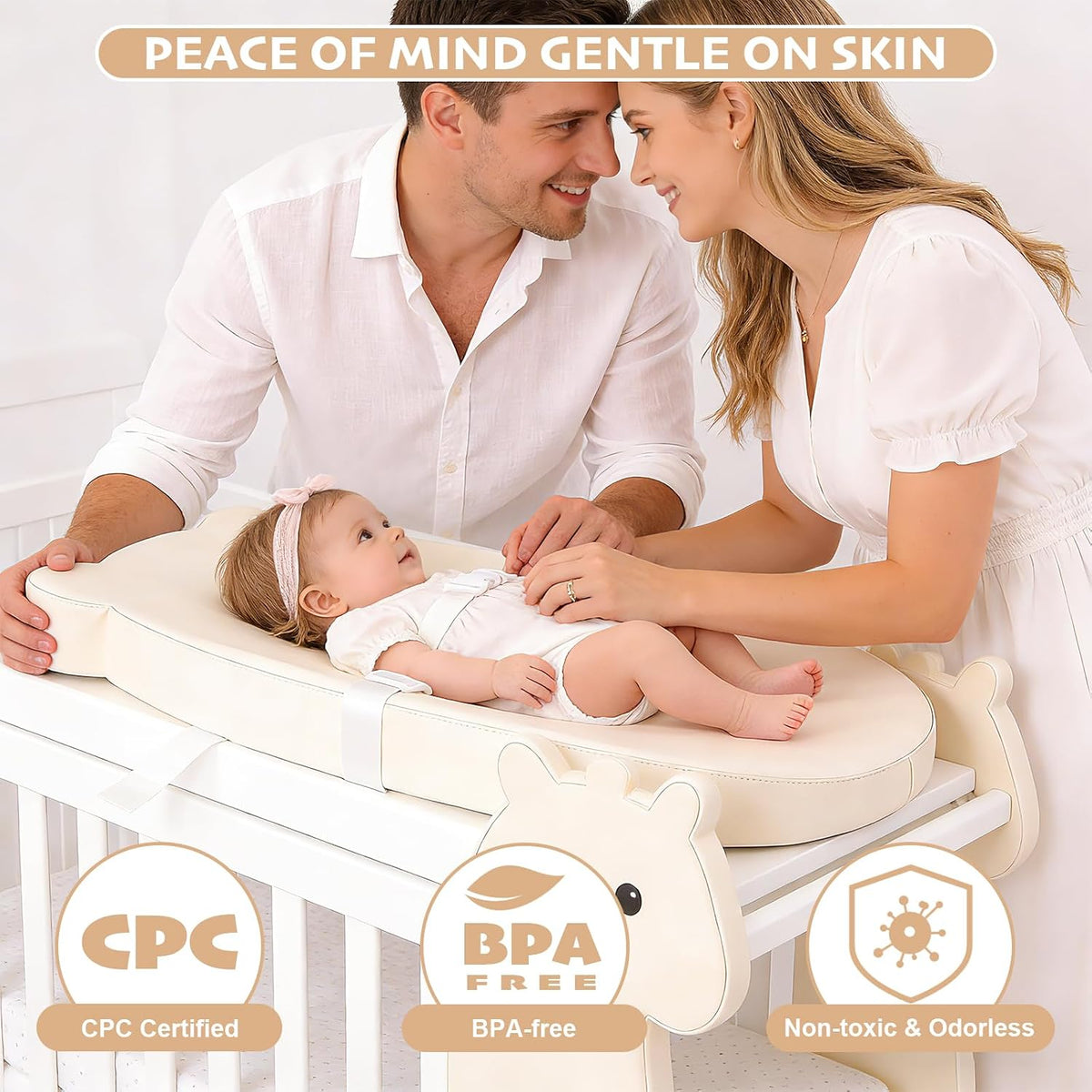 Baby Diaper Changing Pad, Wipeable Portable Baby Changing Pads for Dresser