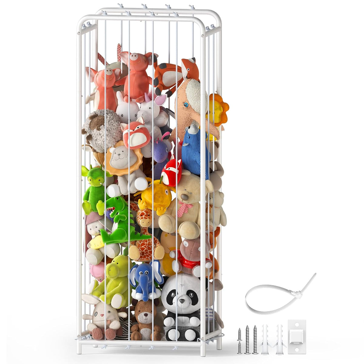 All Metal Stuffed Animal Storage Zoo, Extra Large Plush Toy Organizer Rack