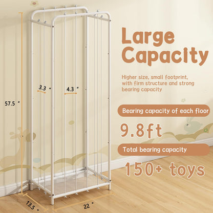 All Metal Stuffed Animal Storage Zoo, Extra Large Plush Toy Organizer Rack