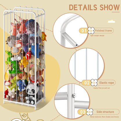 All Metal Stuffed Animal Storage Zoo, Extra Large Plush Toy Organizer Rack