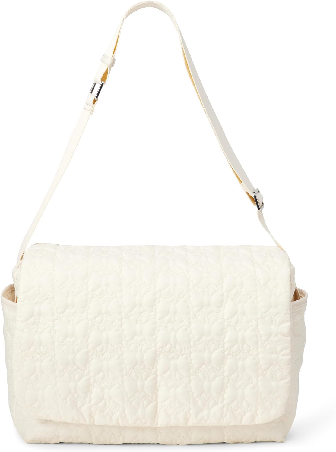 x Sofia Grainge Women's Quilted Diaper Tote Bag with Multiple Pockets, Zip-top Closure with Flap