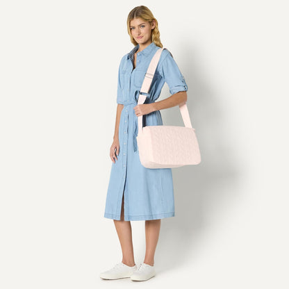 x Sofia Grainge Women's Quilted Diaper Tote Bag with Multiple Pockets, Zip-top Closure with Flap