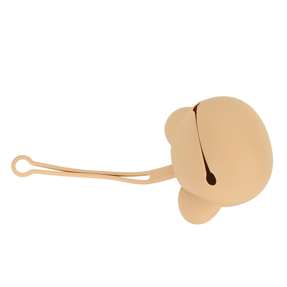 Pacifier Holder Case,Silicone Cute Portable Pacifier Storage Case for Stroller Home Travel (Brown)