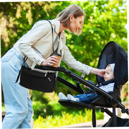 Universal Stroller Organizer Insulated Cup Holder Detachable Phone Bag for Baby Strollers Walkers and Scooters