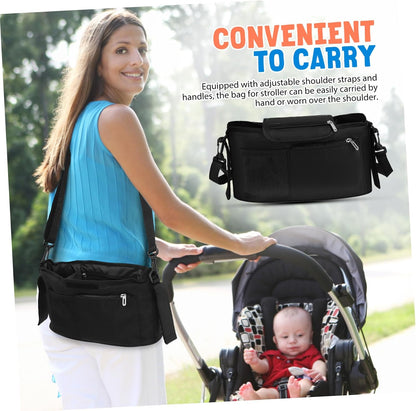 Universal Stroller Organizer Insulated Cup Holder Detachable Phone Bag for Baby Strollers Walkers and Scooters