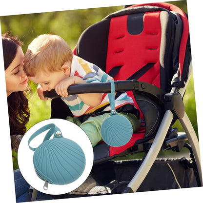 Pacifier Storage Bag Silicone Case Zipper for Stroller Diaper Bag Travel Holds Pacifiers Essentials