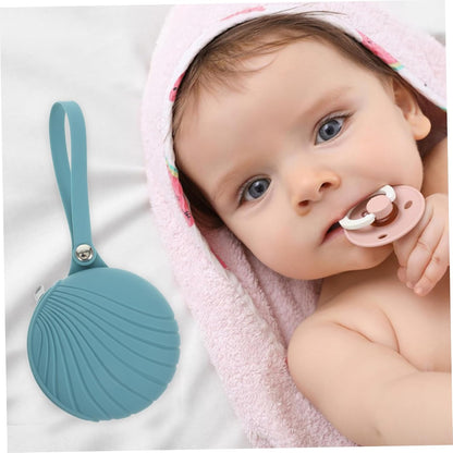 Pacifier Storage Bag Silicone Case Zipper for Stroller Diaper Bag Travel Holds Pacifiers Essentials