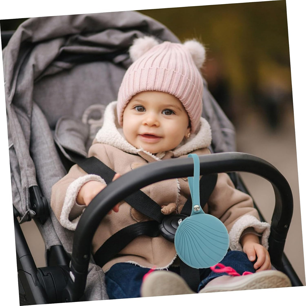 Pacifier Storage Bag Silicone Case Zipper for Stroller Diaper Bag Travel Holds Pacifiers Essentials