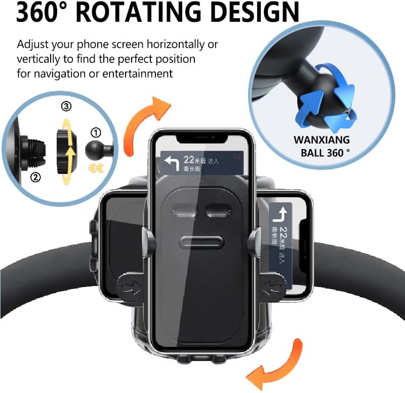 Stroller Cup Phone Holder Attachment, 3-in-1 Universal Cup Holder with Adjustable Phone Mount, Double Cup Holder for Walker Wheelchair Fits Most Donna, Uppababy, Bugaboo, Anti-Slip & Easy Install